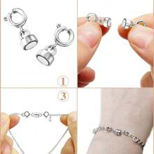 Fermoirs magnétiques convertibles - Fermoirs mousquetons magnétiques faciles à utiliser pour la création de bijoux, l'extension de chaînes de colliers et bracelets, fermeture ajustable avec une adhérence forte, réparation et remplacement de bijoux faits maison