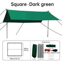 9sqm Outdoor Large Tent, Oversized Sun Shelter, Camping Canopy, Multi-Person, Weather-Resistant, Not Suitable For Windy Conditions - Multicolor - View 14