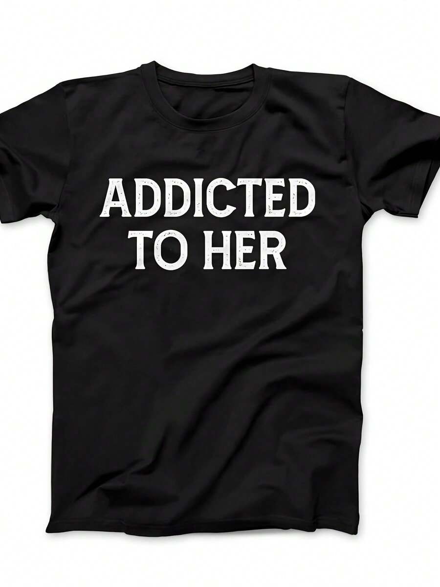 彼女に夢中＆彼に夢中のTシャツ – 面白いマッチングカップルセット、いちゃつく関係Tシャツ、彼への贈り物、彼女への贈り物の愛のシャツ - 黒9 - チェックする 1