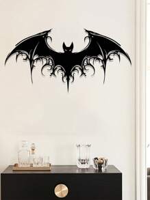 1 件大型蝙蝠金属墙饰，维多利亚哥特式万圣节装饰，带有复杂翅膀设计的幽灵房间装饰，恐怖氛围家居装饰，室内外墙面装饰，房间装饰，花园装饰，万圣节装饰 - 彩色 - 查看 9