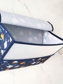 قطعة واحدة حقيبة تعليق خزانة للحمام مقاومة للماء، منظم قماش قابل للطي للتركيب على الحائط لأدوات الاستحمام