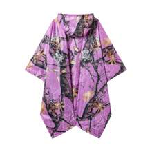 3-In-1 Multifunctional Hooded Rain Poncho With Neckline Buttons, Portable Raincoat With Pockets , Lightweight Rain Jacket For Adult Outdoor Activities