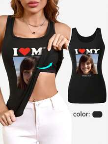 1 pieza Camiseta de tirantes versátil, se puede usar sin sostén, adecuada para uso casual, deportivo, yoga y como camiseta interior