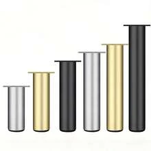 4PCS Aluminium Alloy Furniture Legs - Round Adjustable Sofa Legs Furniture Cabinet Legs, Funiture Feet For Cabinet Desk Table Chair Sofa Bed, Silver