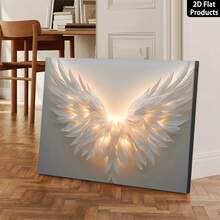 2d Flat 1pc Canvas Art Print,Modern Decorative Theme Of Gorgeous Angel Wings,Wood Framed Painting (1) Thickness 2. 5 Cm/ 1 Inch-Home Decoration For All Occasions,Ideal New Year, Valentine's Day,Thanksgiving,Easter,Christmas Gift,Room Decoration Aesthetic,Wall Decoration Art,Perfect Gift,Autumn And Winter Wall Decoration,Living Room Decoration, Bedroom Decoration, Kitchen Decoration, Entry Decoration, Bathroom Decoration, Direct Wall Painting, High Quality Wall Painting Poster,Modern Home Decoration Stretched And Framed Ready To Hang