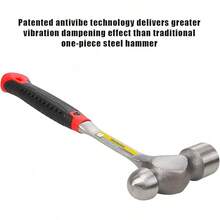 YIYITOOLS - Martillo muerto de 24 onzas (24 onzas), bola de doble cabeza, golpe plano, antideslizante, 1.5 libras, naranja (YY--001) - Martillo de bola de 32 oz - Ver 6