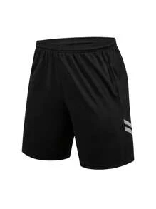 2pcs Sports Referee Uniform, Football, Badminton, Table Tennis Etc. Training Running Breathable Pocket Tee + Quick Dry Sports Shorts, Suitable For Training Matches, With Pockets And Elastic Waist