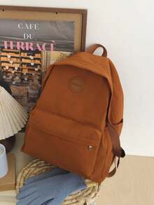 纯色大容量轻便防水背包，适合女大学生和白领，非常适合学校，大学，工作，商务，通勤，返校，学校背包，大容量，笔记本电脑隔层，便携，适合十年以上女学生背包，大学，小学，初中，高中，工作，商务，通勤，户外，旅行