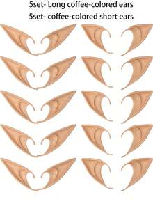 1pc/5pcs Ears Costume Ears Vampire Denture Demon Artificial Ear Halloween - Multicolor - View 11