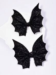 2 buc/4 buc cleme de păr în formă de liliac de Halloween, accesorii unice de păr în stil gotic Y2K, potrivite pentru stil închis, Halloween, Crăciun