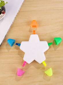 Slanted Five-Pointed Star Shaped Highlighter Pen Back To School School Stationery Stitch Pencil Case For School Pens Stich Notebooks Pencil Case Stationery Things For School School Stationery Desk Games Stickers Books School Stationery Piggy Bank One Piece Graduation Colors Highlighters