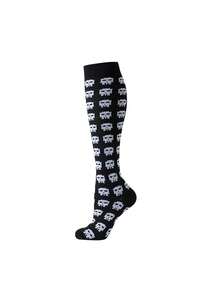 1 Pair Women Compression Socks, Knee High Socks, Cute Nurse Compression Socks, Y2k, Cozy