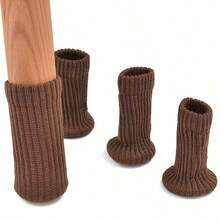 4 PIEZAS de Calcetines para patas de mesa y silla, perfectos para reducción de ruido, protección de piso, fundas antideslizantes para patas de silla, mangas para patas de muebles, alta elasticidad, almohadillas tejidas para muebles - Multicolor - Ver 3