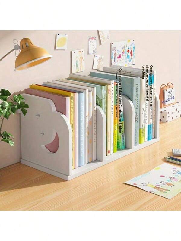 1pc Desktop Storage Rack, Office Document, Dormitory Simple Small Bookshelf, Desktop Textbook Organizer, Document Storage Rack, Back-To-School Bookshelf Gift
