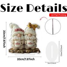 2D Flat, 1pc Classic Acrylic Elf Dwarf Coffee Table Decor - Multipurpose Tabletop Decoration For Office, Bedroom, Living Room - Ideal For Birthday, Anniversary, Valentine's Day, Christmas, Thanksgiving, Mother's Day, Father's Day, Living Room Coffee Table