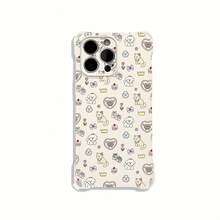 Funda para teléfono 1 pieza Una correa cruzada de moda con un diseño de pulsera anticaída en las cuatro esquinas. La funda protectora para teléfono se puede llevar en la parte posterior y colgar alrededor del cuello. La funda blanda para teléfono es adecuada para las series 12, 13, 14, 15, 16 Pro Pro Plus - Blanco marfil - Ver 4