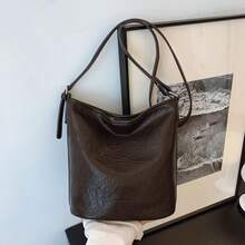 Women Shoulder Bags - 咖色小號 - 查看 11