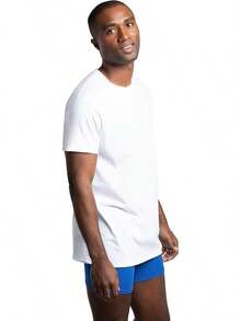 Men's Crew Tee Undershirts, Wicking,, Big & Tall Available - 白色 - 72 包 - 查看 2