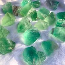 Back To School Season Green Fluorite Crystal Raw Stone - Natural Gemstone, Suitable For Grinding, Polishing, And Buffing - Ideal Choice For DIY Jewelry And Home Decor - Green - View 4