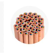 12/24 支彩虹铅笔，彩色铅笔，彩色组合木制黑色木制素描绘画用品，适合生日礼物，派对礼物，万圣节礼物，圣诞节礼物绘画'最喜欢，返校