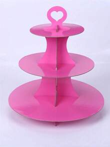 1 pieza Soporte para exhibir pastel de unicolor, plegable para fiestas, comidas, exhibición de pasteles de cumpleaños y postres, con opciones de varios colores, apto para reuniones en el hogar - Multicolor - Ver 9