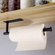 Versatile Stainless Steel Paper Towel Holder - Self-Adhesive Or Drill Installation, Rust-Proof & Waterproof For Kitchen, Bathroom, RV - Space-Saving Under Cabinet Design, Towel Holder For Bathroom