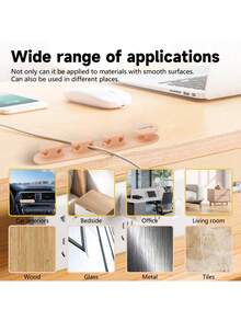 1 bộ sắp xếp dây cáp 4.6 inch kèm kẹp tự dính để quản lý dây cáp bàn làm việc – Dễ dàng lắp đặt, giá đỡ dây chống trượt cho bàn làm việc tại nhà, phòng khách và phòng ngủ, giúp dây cáp gọn gàng, dễ tiếp cận và ngăn nắp, tránh lộn xộn dưới bàn, mặt sau có keo dính bền chắc, lý tưởng để luồn dây cáp dưới bàn, dây USB, dây nguồn và các thiết bị nhỏ, giải pháp quản lý dây cáp liền mạch cho một không gian làm việc gọn gàng. - Nhiều màu - Xem 5