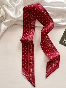 6 Peças/Conjunto Lenços de Seda com Estampa Paisley Elegante e Casual para Mulheres, Acessórios de Cabelo Multiuso para Uso Diário, Presente para Encontros - Multicolorido - Visão 7