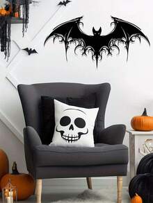 1 件大型蝙蝠金属墙饰，维多利亚哥特式万圣节装饰，带有复杂翅膀设计的幽灵房间装饰，恐怖氛围家居装饰，室内外墙面装饰，房间装饰，花园装饰，万圣节装饰 - 彩色 - 查看 5