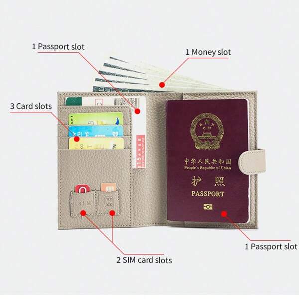New Model Genuine Leather RFID Ultra-Thin Passport Bag Multi-Function Wallet Airline Ticket Holder Passport Certificate Wallet Storage Bag