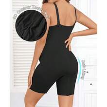 Y25D Women's Maternity Bodysuit Seamless Pregnancy Shapewear Shorts Under Dresses Belly Support