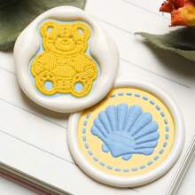 1 Pc, Knitted Series Wax Sealing Stamp Head, Suitable For Envelope Letter Paper/Wedding Invitation Letter/DIY Craft Stamp Decoration/Gift Decoration/Various Holiday Gifts,For School Supplies,Back To School