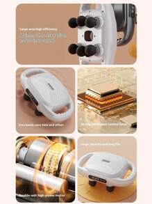 6 Head Massage Gun Deep Tissue With 9 Levels & 9 Modes, Professional Handheld Massage Gun, Electric Massager Tool For Legs, Arms, Waist, Back, Buttocks - Full Body Muscle Pain Relief, Ideal Gifts For Women, Men, Mom, And Dad