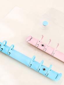 Transparent Candy‑Color A6 PVC 6‑Ring Binder Cover – Lightweight Refillable Planner Shell (No Paper Included),School Supplies,Back To School - Multicolor - View 4