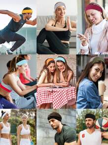 Damen Rutschfestes Haarband - Modischer Sportshaarband. Damen Haarteil, Weiches Baumwoll-Elastikband, geeignet für Yoga und Laufübungen, alltägliche Lässig-Artikel für Zuhause