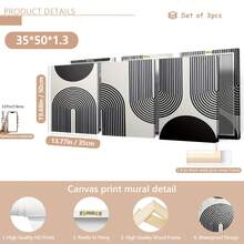 Bộ 3 bức tranh vải canvas không khung và áp phích, nghệ thuật hình học trừu tượng hiện đại theo phong cách Bohemian, trang trí nhà cửa, tranh tường, trang trí phòng, bản in có độ phân giải cao, quà tặng ngày lễ, phòng khách, phòng ngủ, phòng ăn, nghệ thuật trang trí tường văn phòng, áp phích, nghệ thuật treo tường, đồ trang trí phòng, mùa thu, hiện đại (khung tùy chọn) - màu đen - Xem 15