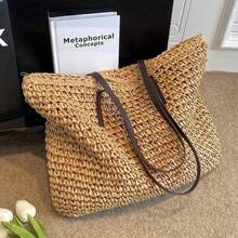 2025 Summer Luxury Designer Women's Bag Hot  Fashion Women's Woven Grass Shoulder Bag Large Capacity Leisure Shoulder Bag