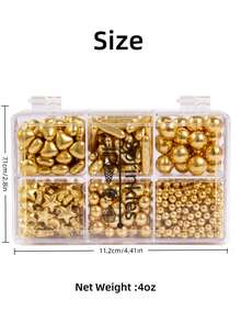 4盎司混合银色、金色和白色糖珠 - 附赠四爪糖珠笔，礼盒包装，适用于烘焙蛋糕装饰、冰淇淋点缀、饼干装饰、婚礼派对和圣诞节，仅供装饰，不可食用 - 彩色 - 查看 3