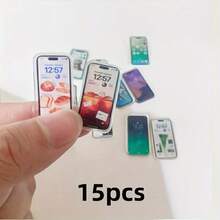 5/10/15pcs Realistic Miniature Phone Models, For Toy House, Model Shop Display, Decor, Landscape Accessories, Random Styles - Multicolor - View 7