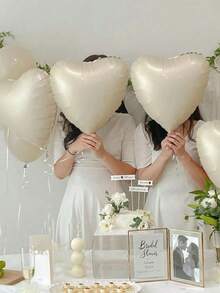 MECRLA 10 个 12 种颜色 17.7 英寸心形气球、背景墙装饰气球、情人节礼物气球、婚礼、求婚装饰气球、铝箔心形气球、礼品气球、室内外摄影气球、爱情气球、惊喜气球、周年纪念气球