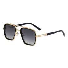 1pc New Double-Beam Vintage Casual Street Fashion Glasses For Men, Metal Square Frame Retro High-End Outdoor Driving Sunscreen Shades, Suitable For Daily Wear