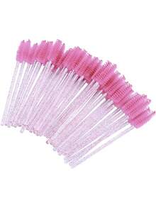 70 brochas para extensión de pestañas, 50 barras de labios desechables, brochas rosas para cejas y máscaras, kits de extensión de pestañas y maquillaje