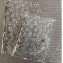 透明 PVC A5/A6/A7 笔记本封面，带可爱雏菊装饰，活页夹，返校，学校用品 - 小雛菊外殼活頁夾 - 查看 11