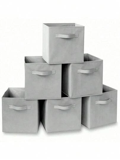 1/2/6 Pack Storage Bins, Foldable Fabric Storage Cubes And Cloth Storage Organizer Drawer For Closet And Toys Storage