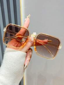 3/6 件女士几何镜框波西米亚风优雅现代简约风格时尚眼镜组合适合户外旅行驾驶露营街拍配件 - 彩色 - 查看 6