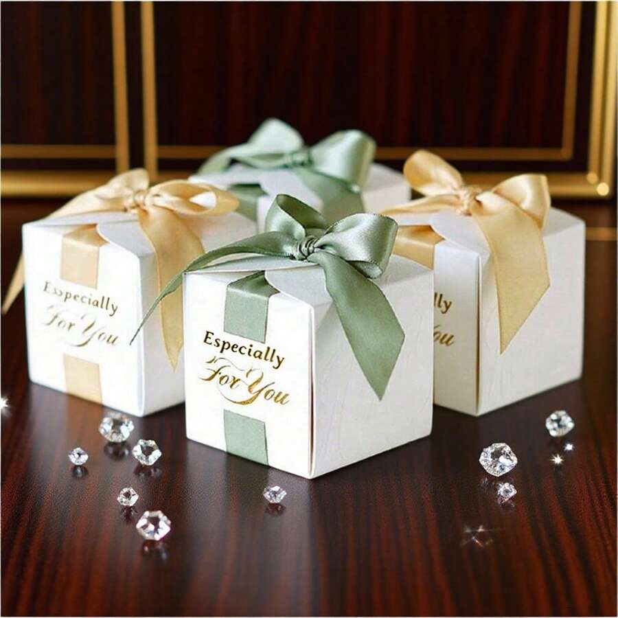 10PCs Elegant Small Gift Box With Multiple Colors To Choose From, European Retro Style, Suitable For Weddings, Christmas, Halloween, Birthdays, Parties, Dress Up Events, Used To Hold Wedding Candies, Small Gifts, Chocolates, Small Ornaments, As Halloween Holiday Gifts And Graduation Gifts For Family And Friends - Multicolor - View 1
