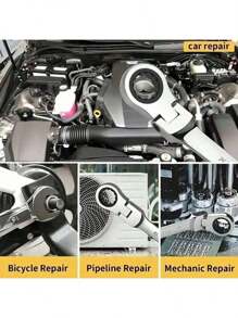 1pc Ratchet Wrench Set, 72 Teeth, 180° Swivel Design, Durable Metal Tool, Suitable For Automotive, DIY, Home Repair, Two-In-One Wrench, Durable Industrial Tool - Silver - View 12