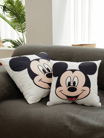 Disney 1 pièce Oreiller décoratif adorable, coussin moelleux pour sofa, lit, voiture, bureau, Saint-Valentin, remise de diplômes, chambre d'étudiant, rentrée des classes, avec rembourrage, convient pour le bureau, la salle de classe, la chaise, le canapé, la chambre, pratique à transporter, toutes saisons