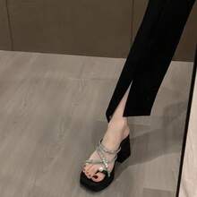 Women Sport Sandals - 千鳥格黑色 - 查看 5