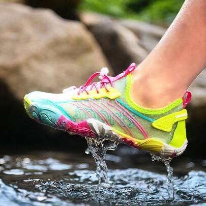 1 Đôi Giày Sandal Nữ Đi Biển - Giày Câu Cá Thể Thao Ngoài Trời Nhanh Khô - Giày Thể Thao Trong Nhà